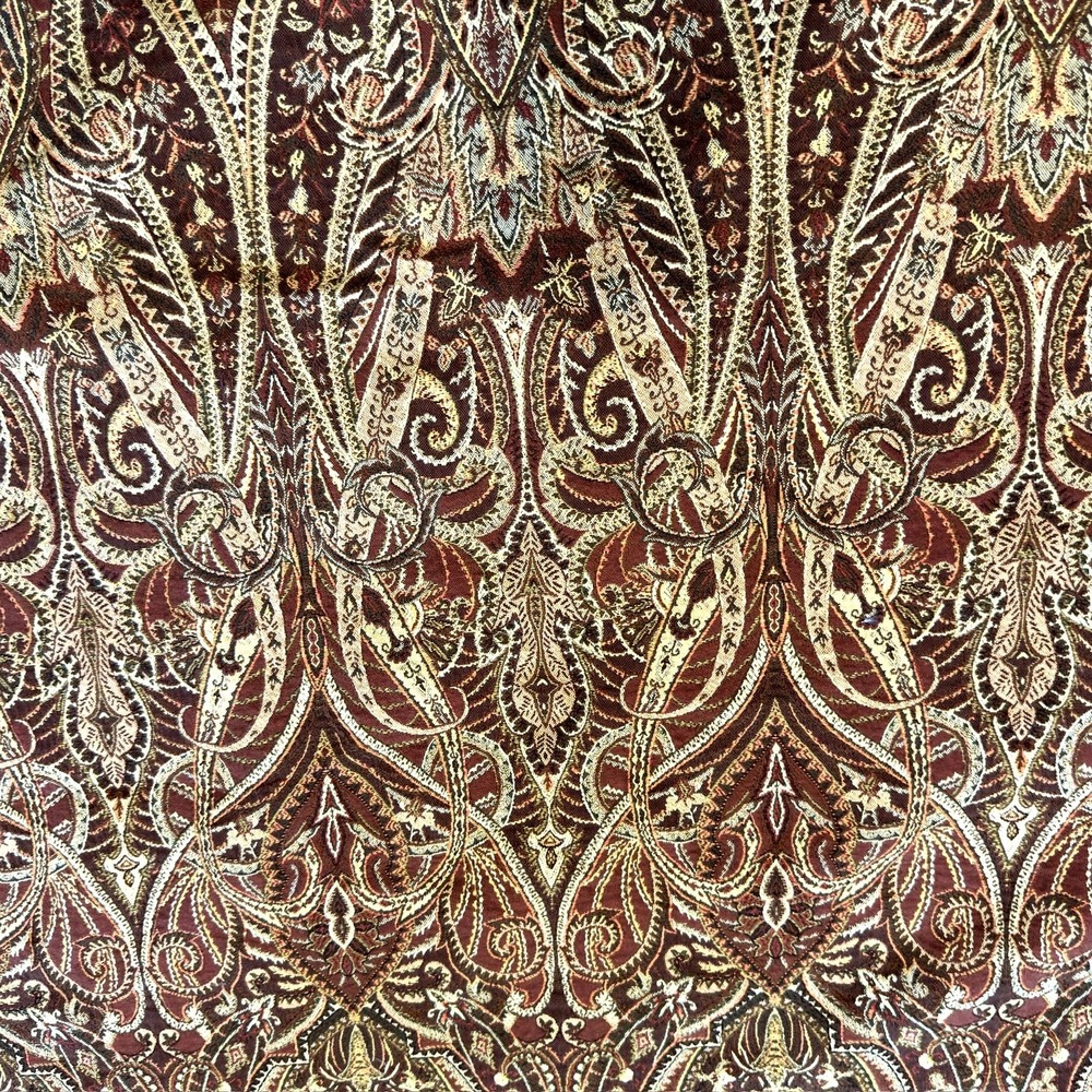 Eastern Accents Sheffield King Duvet Cover Set 4 Piece Paisley Brown Jacquard